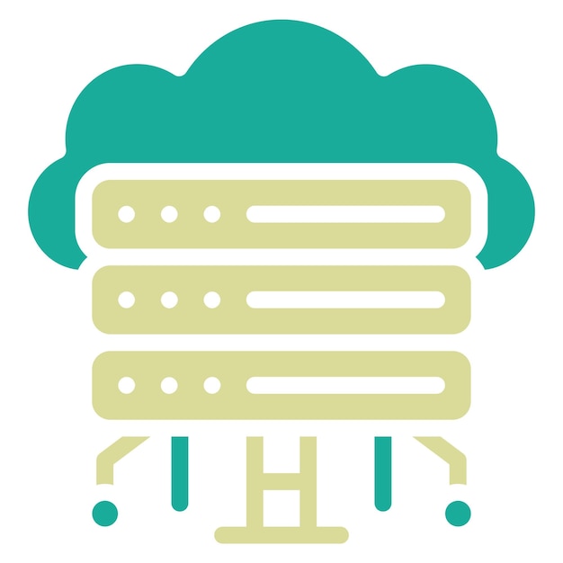 Vector cloud computing vector icon illustration of web hosting iconset