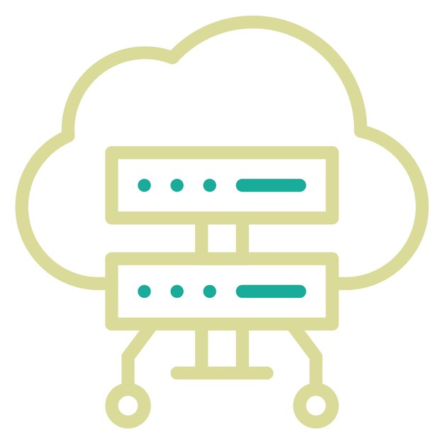 Cloud Computing vector icoon illustratie van Codering en Ontwikkeling icoon set