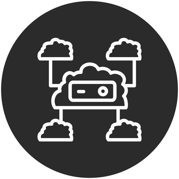 Cloud Computing vector icoontje illustratie van Cloud Computing icoonset