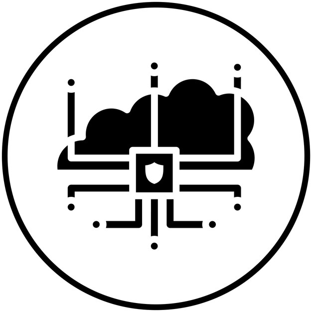 Cloud computing vector icoontje illustratie van Seo en Web icoonset