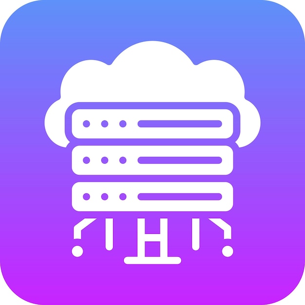 Cloud computing vector icoontje illustratie van Web Hosting icoonset