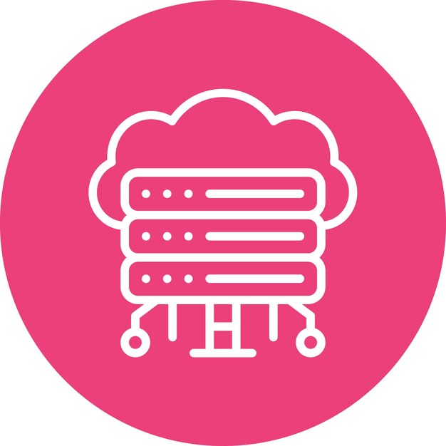 Cloud computing vector icoontje illustratie van Web Hosting icoonset