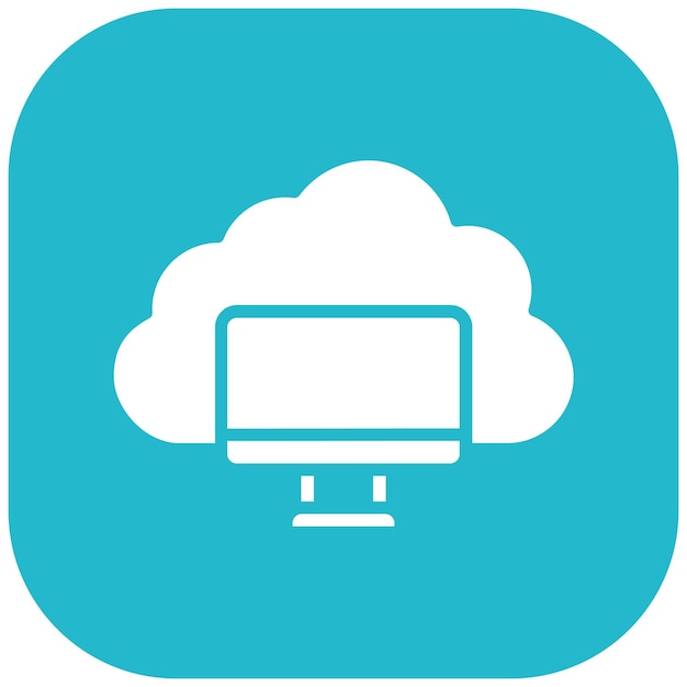 Cloud Computing Vector Illustration Style