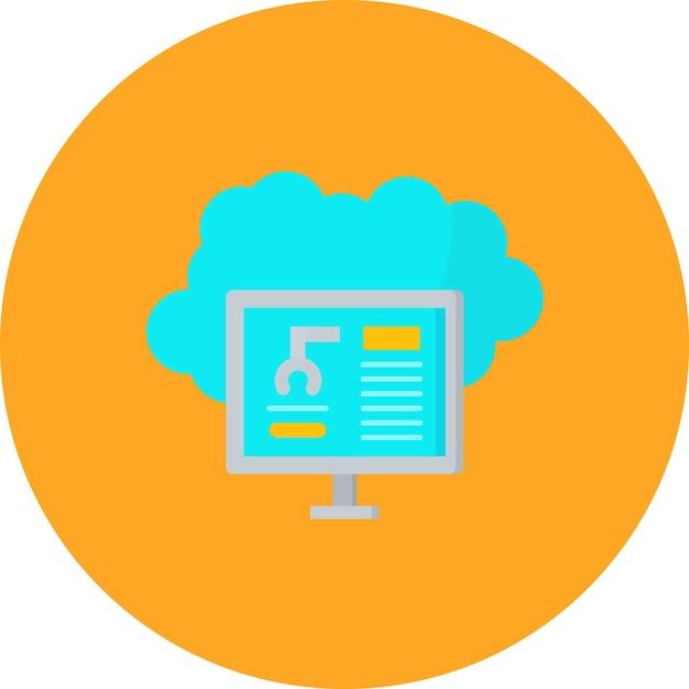 Cloud computing vlakke afbeelding