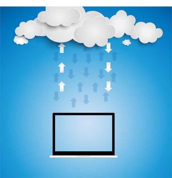 Vettore cloud computing