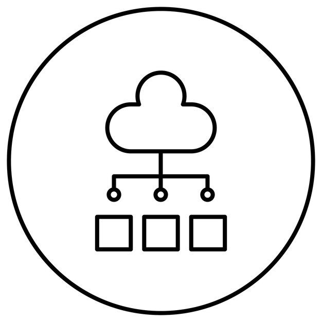 Vector cloud connection icoon vector afbeelding kan worden gebruikt voor web hosting