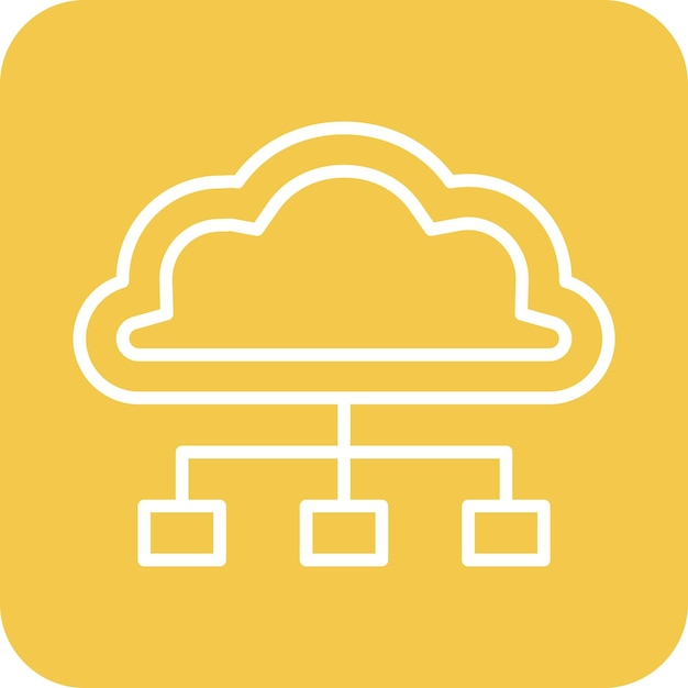 ベクトル クラウド接続ベクトルアイコンをwebホスティングアイコンセットに使用できます