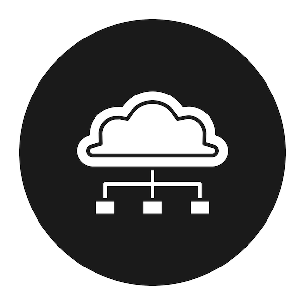 クラウド接続ベクトルアイコンをWebホスティングアイコンセットに使用できます