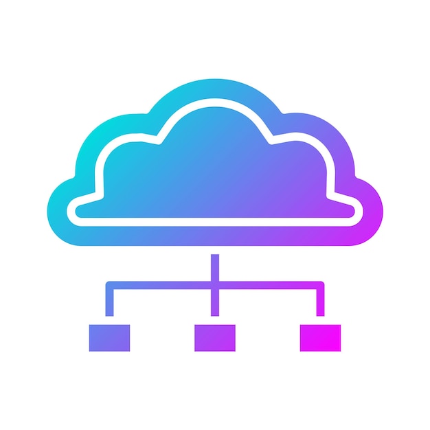 Cloud Connection vector icoon Kan worden gebruikt voor Web Hosting iconset
