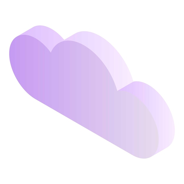 Cloud data icon Isometrisch van cloud data vector pictogram voor webdesign geïsoleerd op een witte achtergrond