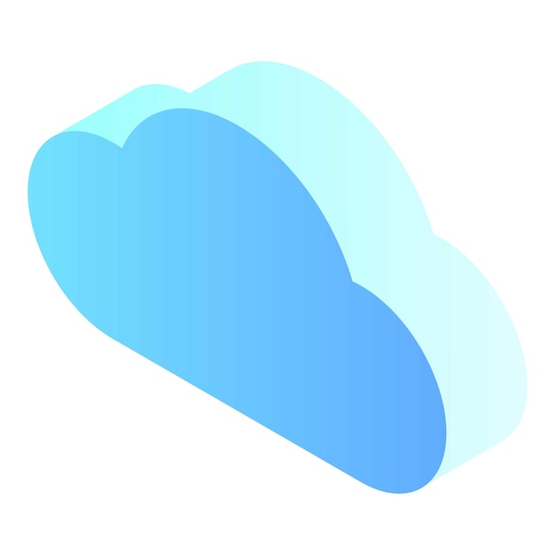 Cloud data icon Isometrisch van cloud data vector pictogram voor webdesign geïsoleerd op een witte achtergrond