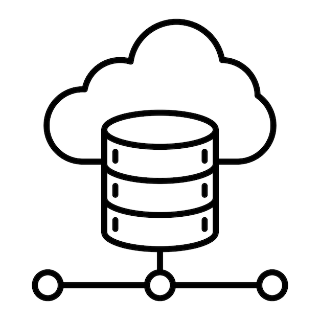 Vettore iconica dei dati cloud