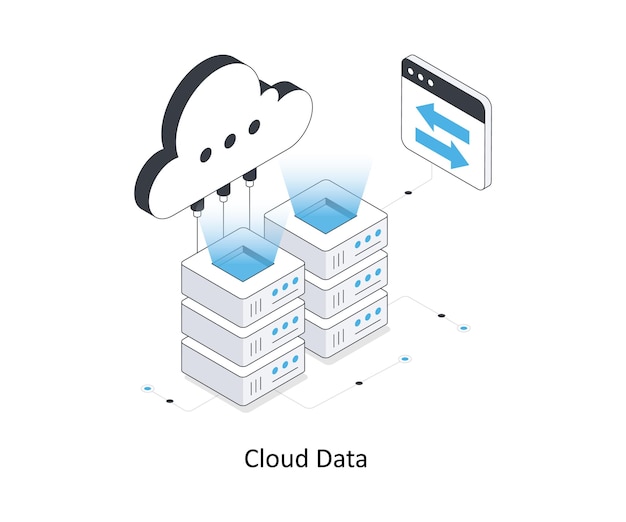 cloud data isometric stock illustration eps file stock illustration
