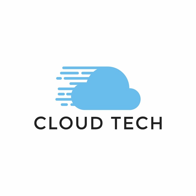 Cloud Data Logo Design Template