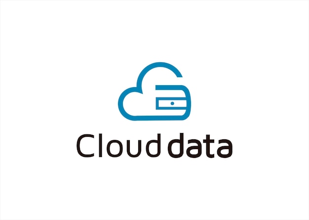 Vector cloud data logo ontwerp symbool technologie
