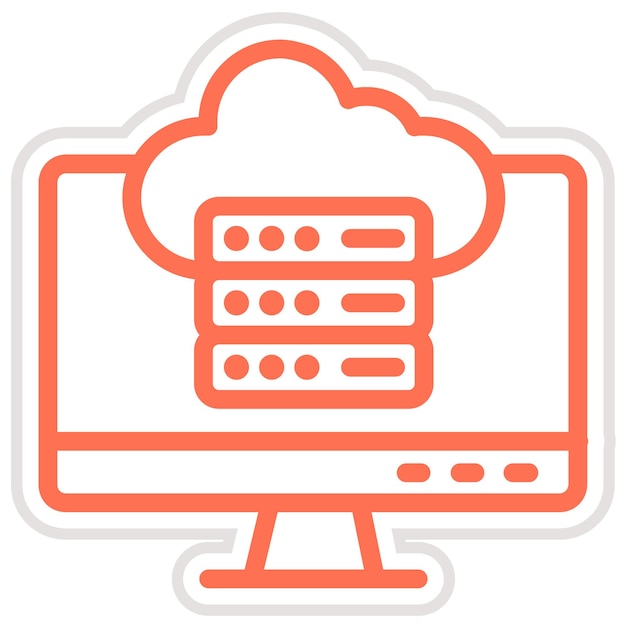 Cloud data Vector Icon Design Illustratie