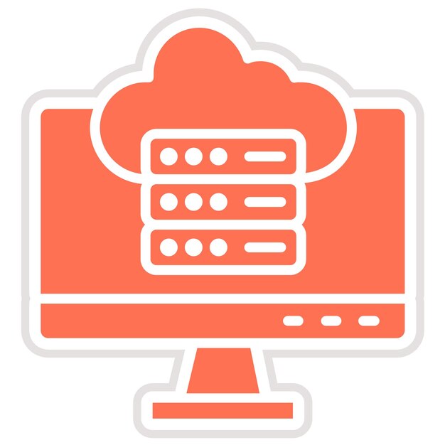 Cloud data Vector Icon Design Illustratie