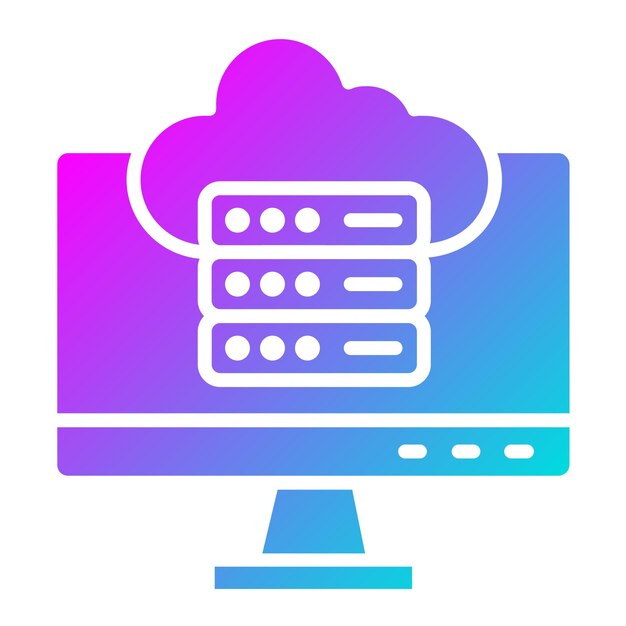 Cloud data Vector Icon Design Illustration