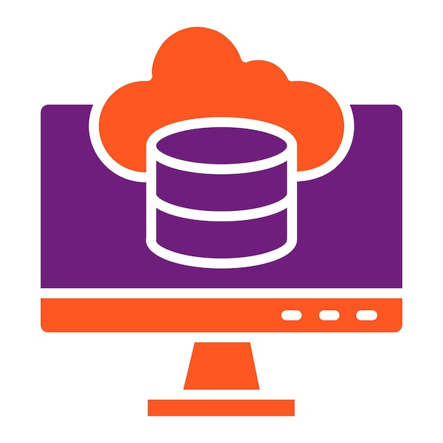 Cloud database Vector Icon Design Illustratie