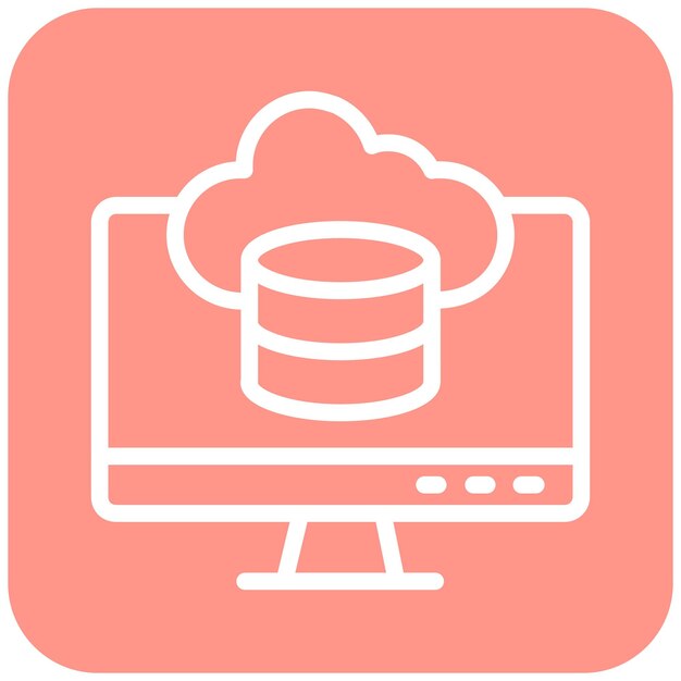 Cloud database Vector Icon Design Illustratie