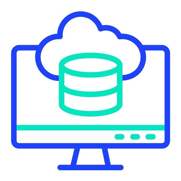 Cloud database Vector Icon Design Illustratie