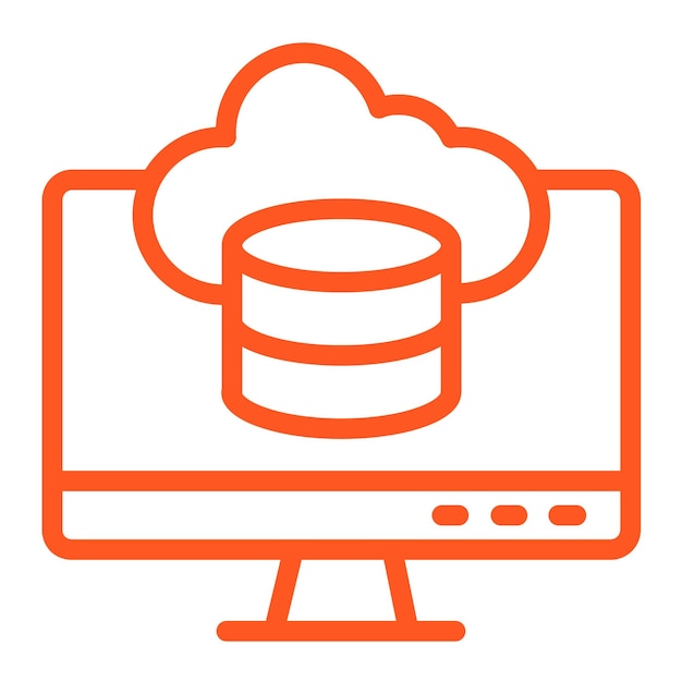 Cloud database Vector Icon Design Illustratie