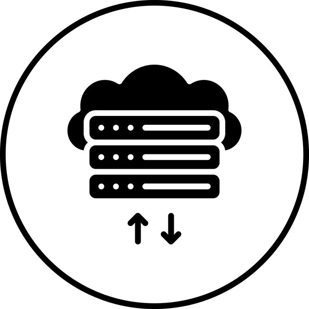 Cloud Database vector icon illustration of Web Hosting iconset