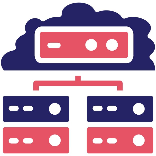 Cloud Database vector icoontje illustratie van Cloud Computing icoonset
