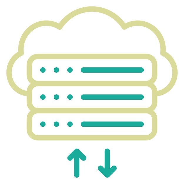 Cloud Database vector icoontje illustratie van Web Hosting icoonset