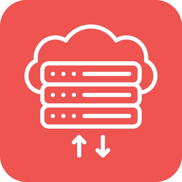 Cloud Database vector icoontje illustratie van Web Hosting icoonset