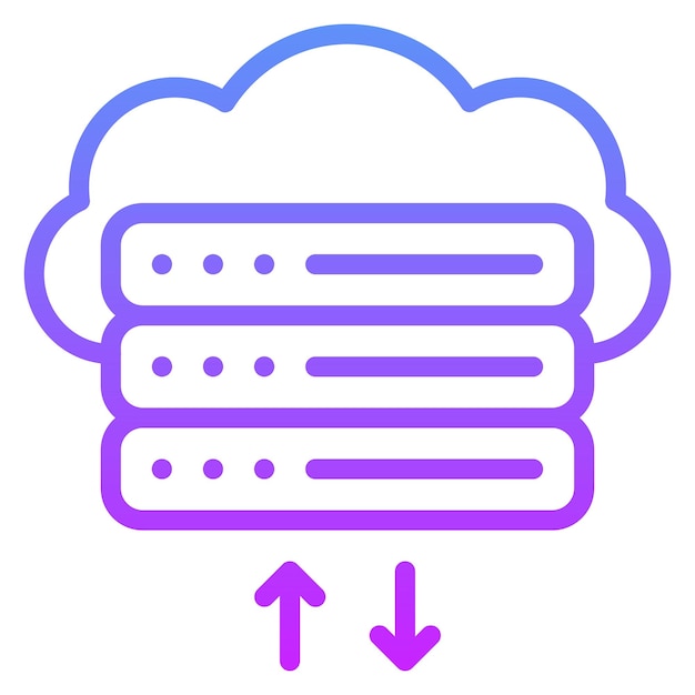 Cloud Database vector icoontje illustratie van Web Hosting icoonset