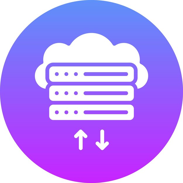 Cloud Database vector icoontje illustratie van Web Hosting icoonset
