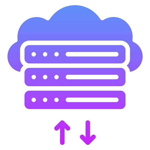 Cloud Database vector icoontje illustratie van Web Hosting icoonset