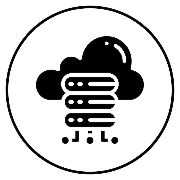 Cloud Database Vector Illustration