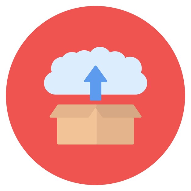 Cloud deployment flat illustration