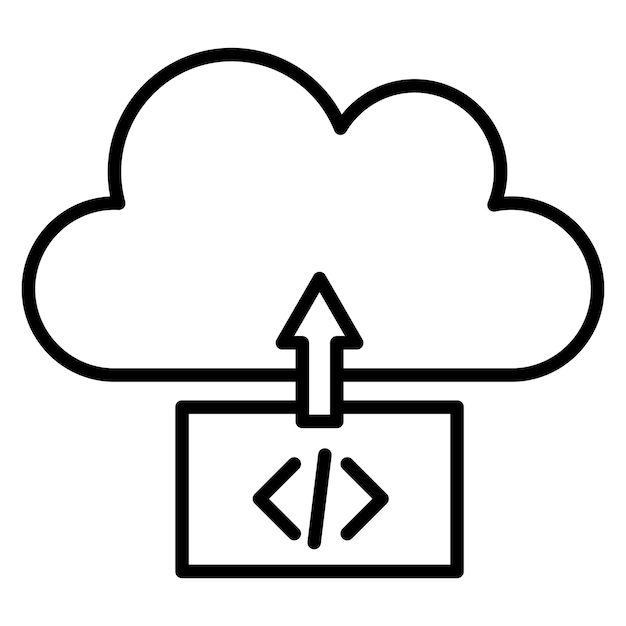 Cloud Deployment vector icoon Kan worden gebruikt voor No Code iconset