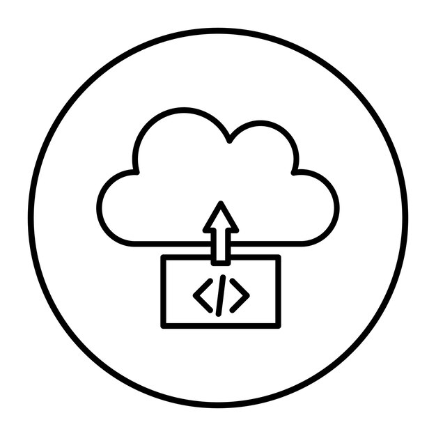 Cloud Deployment vector icoon Kan worden gebruikt voor No Code iconset