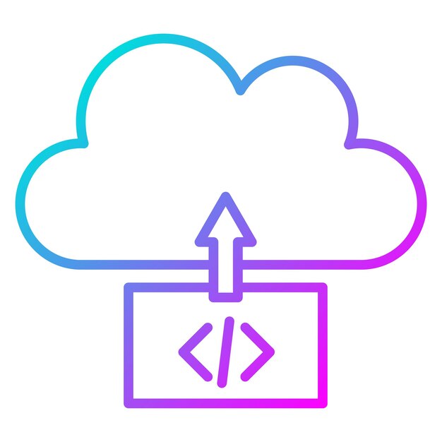 Cloud Deployment vector icoon Kan worden gebruikt voor No Code iconset
