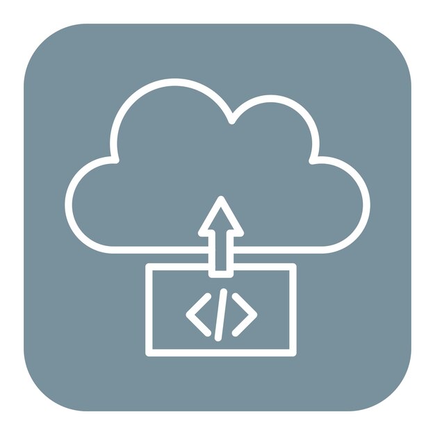 Cloud Deployment vector icoon Kan worden gebruikt voor No Code iconset
