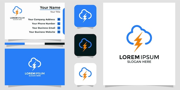 Cloud design logo and branding card