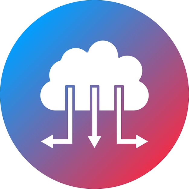 Cloud Distribution icon vector image Can be used for Networking and Data Sharing