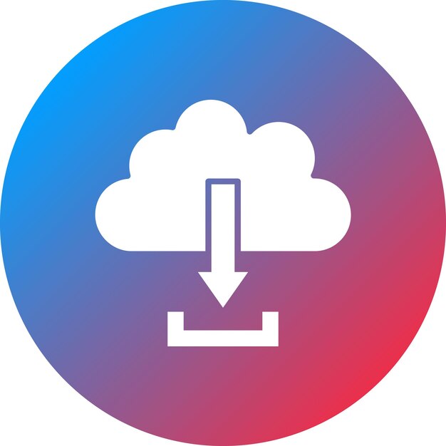 Vector cloud download icon vector image can be used for cloud computing