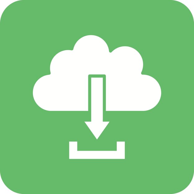 Vector cloud download icon vector image can be used for cloud computing