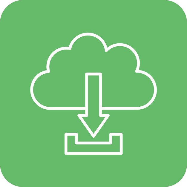 Cloud Download icon vector image Can be used for Cloud Computing