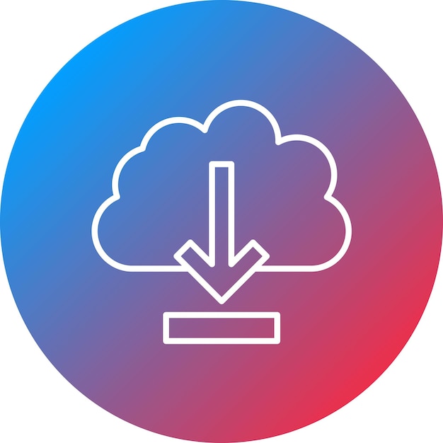 Vector cloud download icon vector image can be used for networking and data sharing