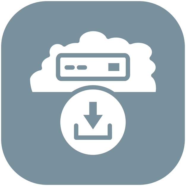 Cloud Download vector icon illustration of Cloud Computing iconset