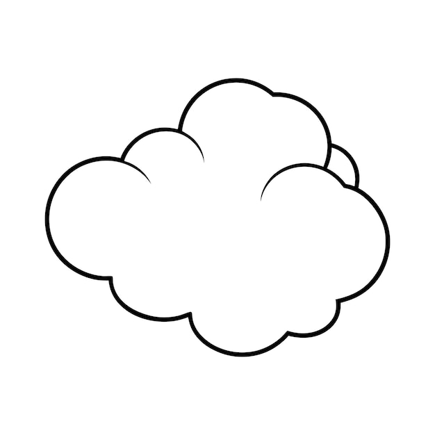 Дизайн облачного рисунка Векторная иллюстрация Clipart Eps