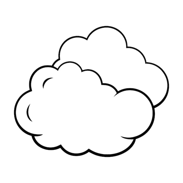 Дизайн облачного рисунка Векторная иллюстрация Clipart Eps