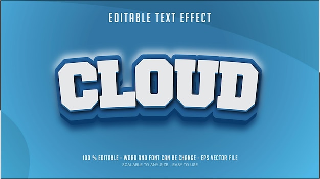 cloud editable text effect