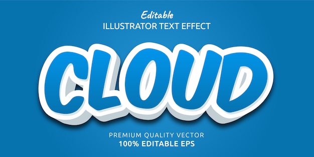 Cloud Editable  Text Style Effect